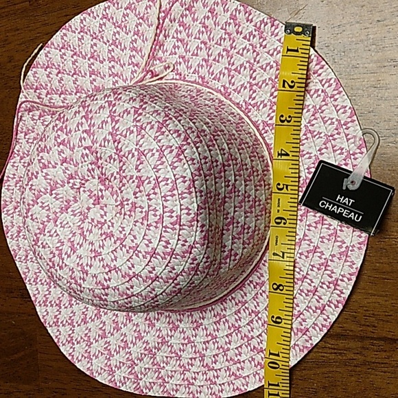 Chapeau pink and white weave design hat - Picture 6 of 8